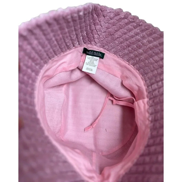 Target Wild Fable Pink Corduroy Bucket Hat Adjustable Lined Polyester Nylon Wm’s - Picture 9 of 13